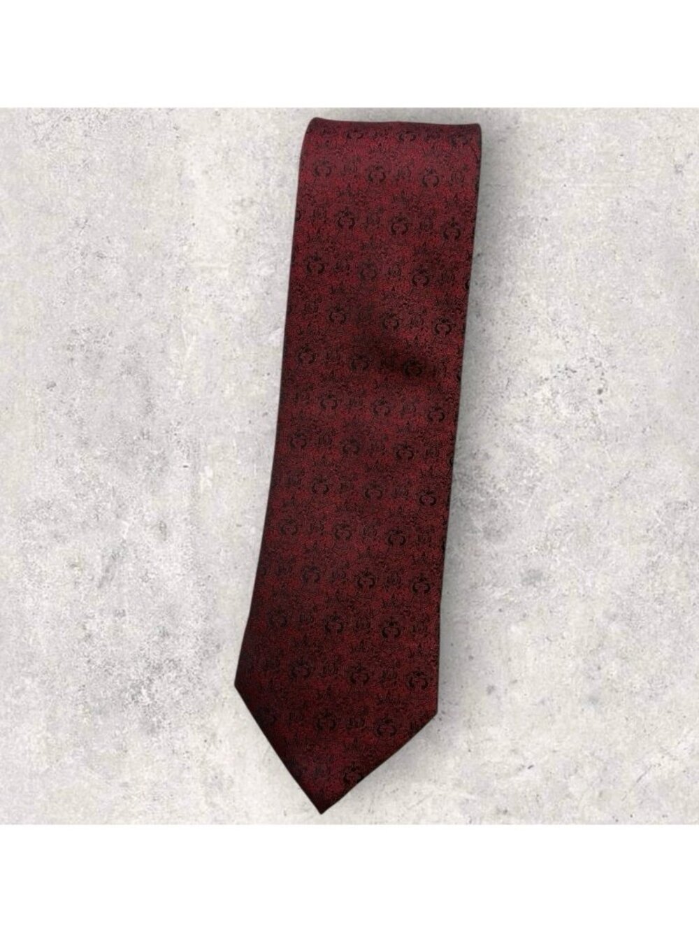 PINEDA COVALIN Silk Tie MEXICO XL Burgundy Store Of The Sun W:3.4" EUC